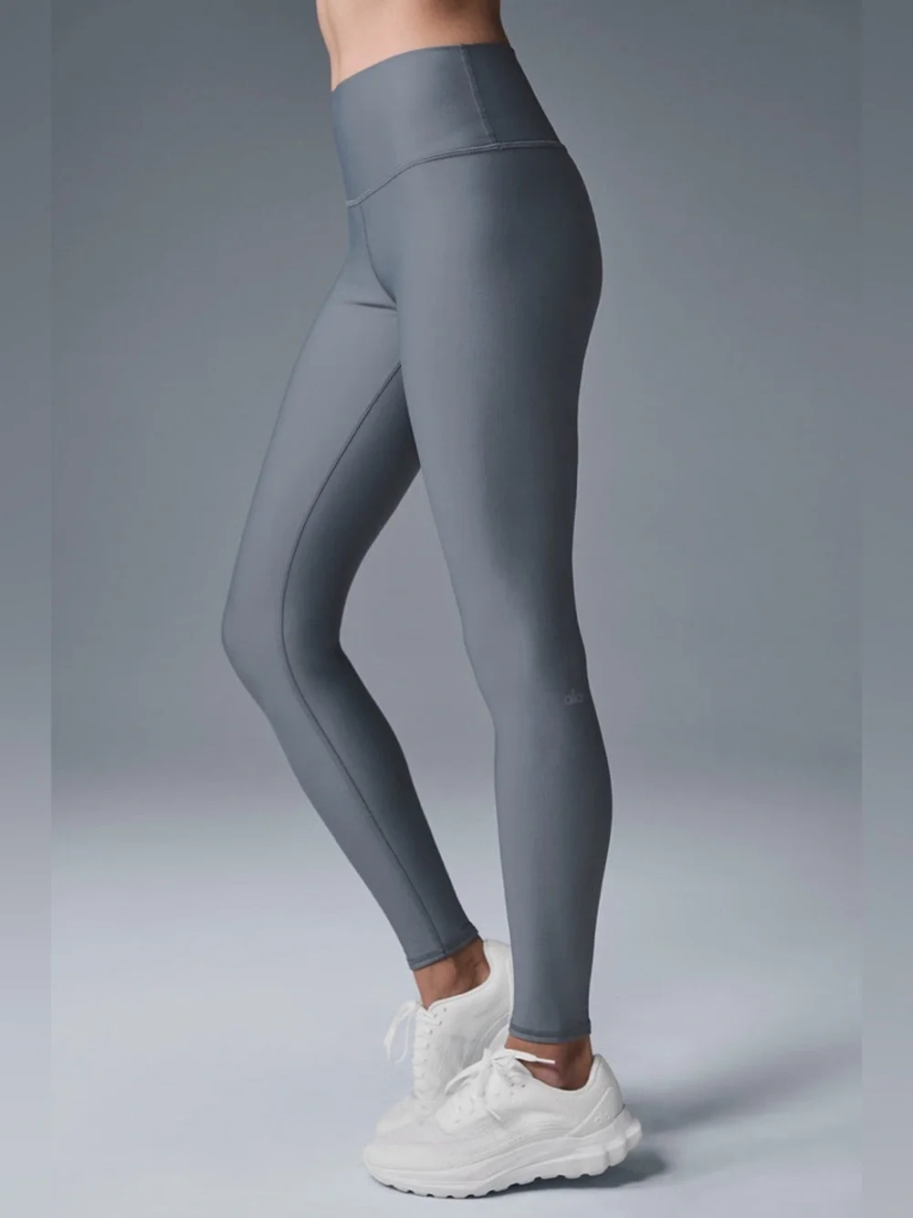 ALO Airlift Winter Warm High-Waist Legging Athletic Work-Out Grey Leggings XXS